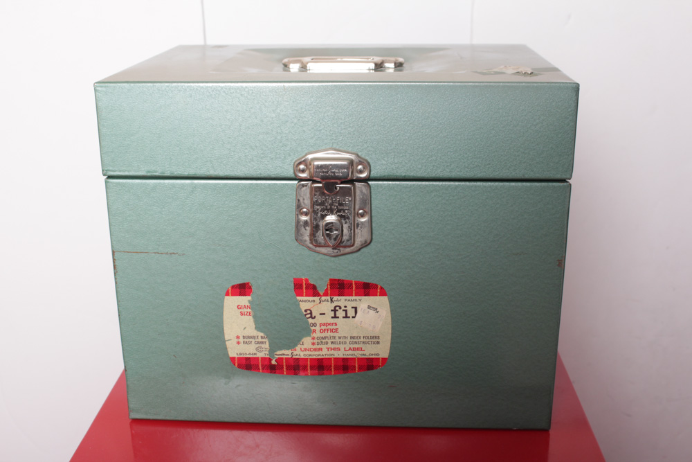 Vintage Metal Storage and Drafting Tools