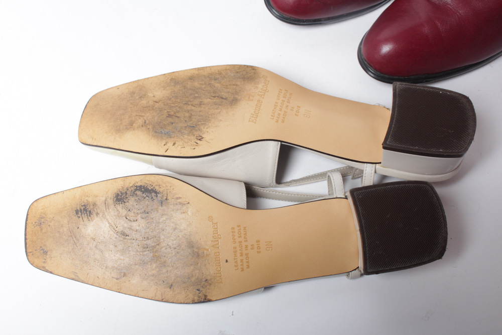 Vintage Etienne Aigner Boots, Handbag, and Shoes