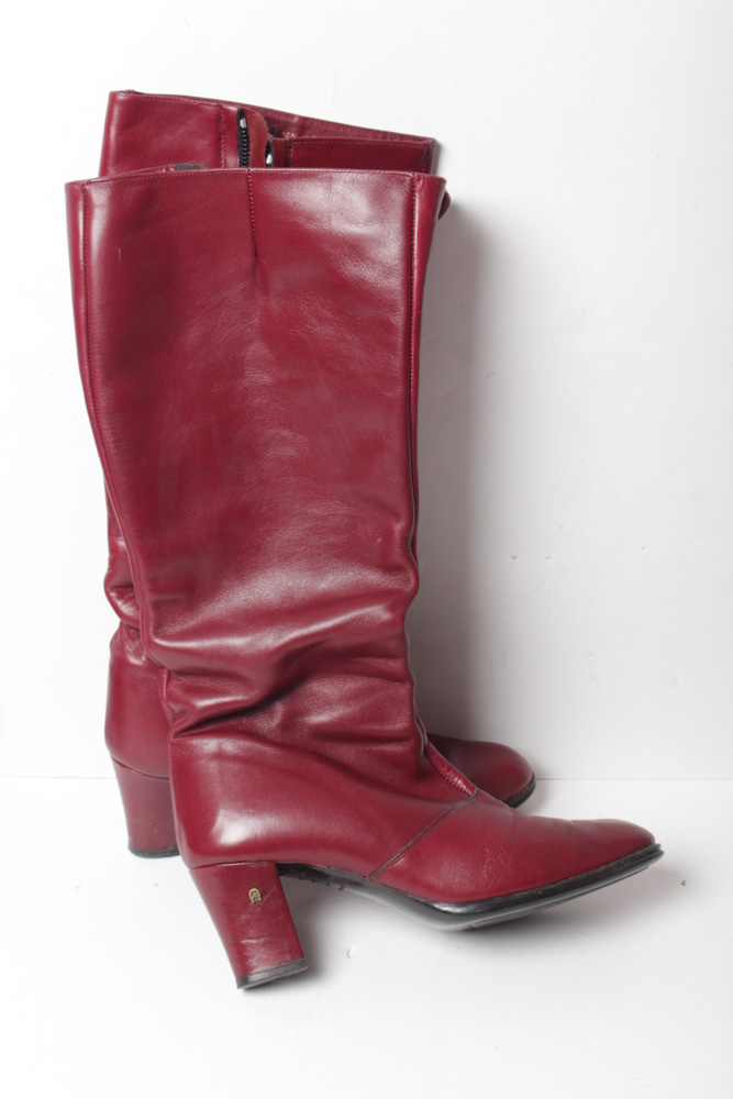 Vintage Etienne Aigner Boots, Handbag, and Shoes