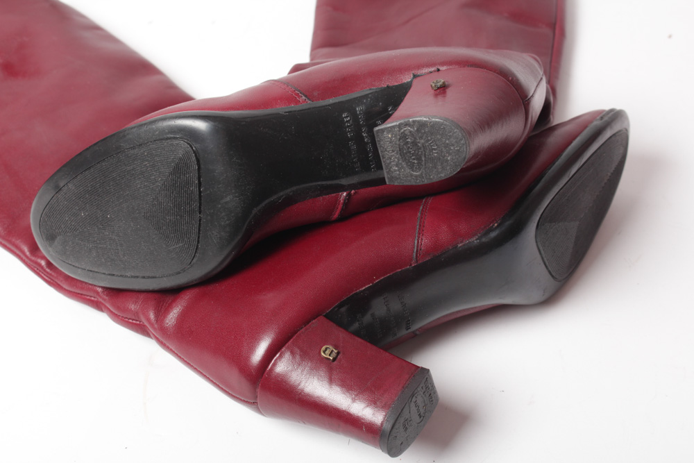 Vintage Etienne Aigner Boots, Handbag, and Shoes