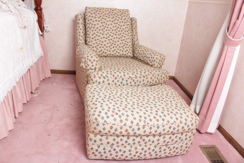 Henredon Vintage Armchair and Ottoman