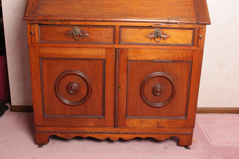 Antique Victorian Walnut Slant-Front Secretary