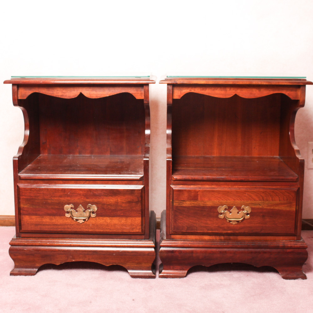 Hardwood Nightstand Pair