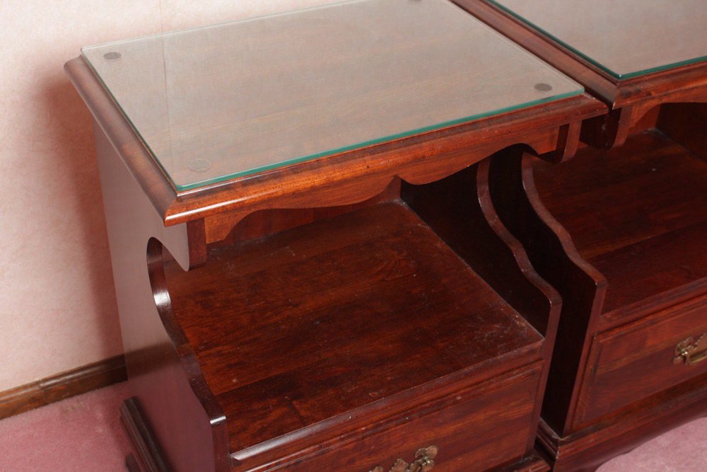 Hardwood Nightstand Pair