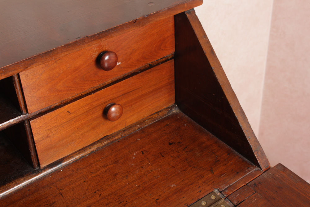 Antique Victorian Walnut Slant-Front Secretary