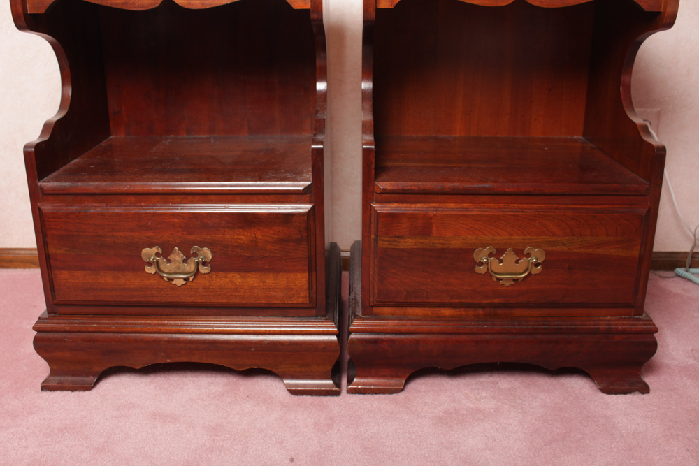 Hardwood Nightstand Pair