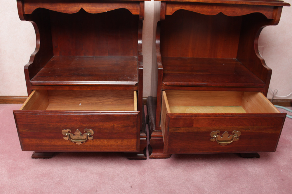 Hardwood Nightstand Pair