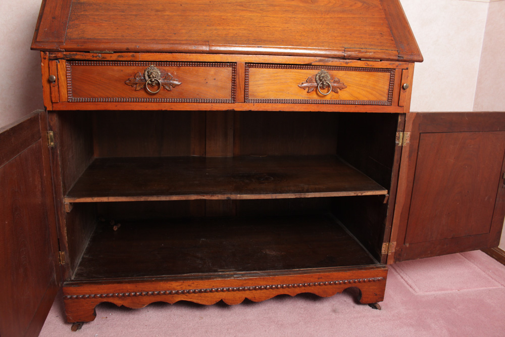 Antique Victorian Walnut Slant-Front Secretary