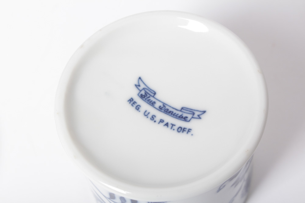 Blue Danube Honey Pot With Plate