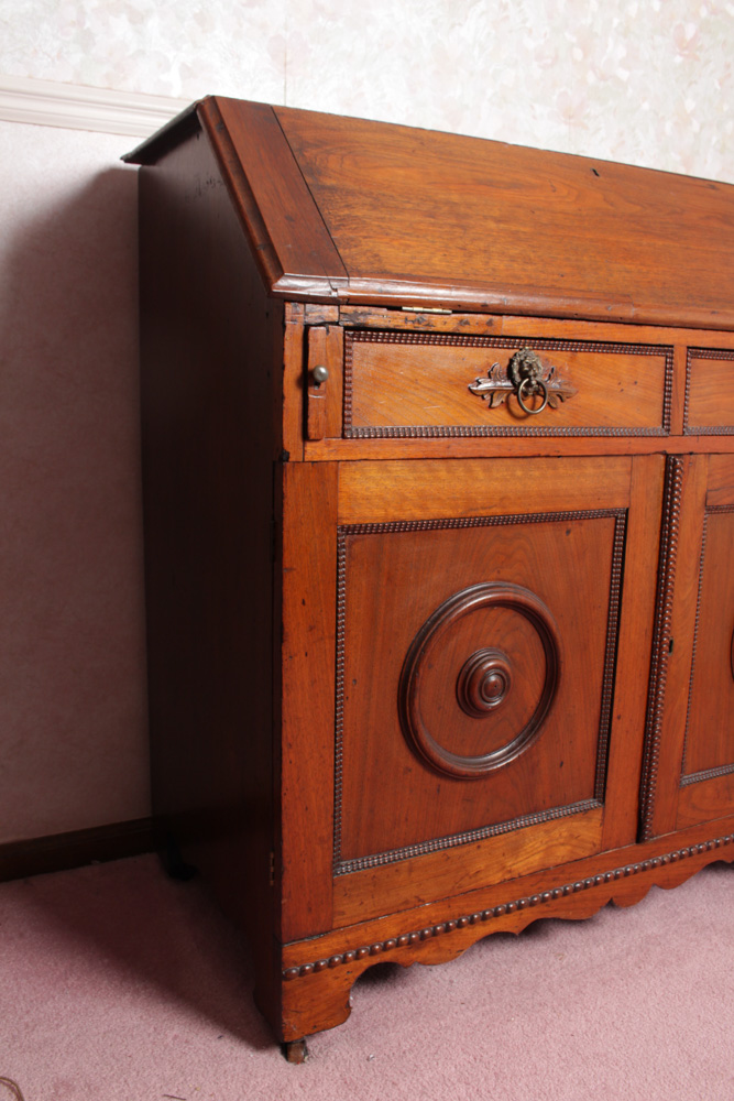 Antique Victorian Walnut Slant-Front Secretary