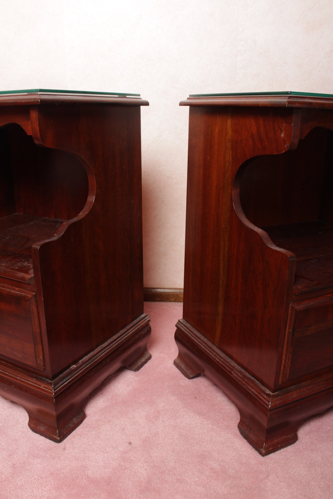 Hardwood Nightstand Pair