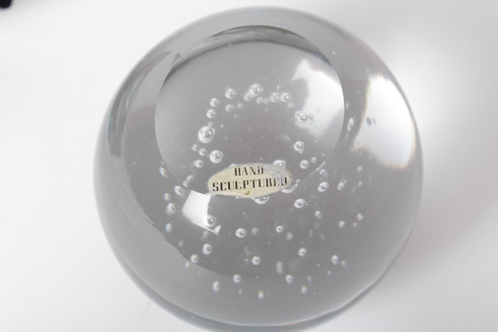 1960s Era Ash Receivers With Paperweight