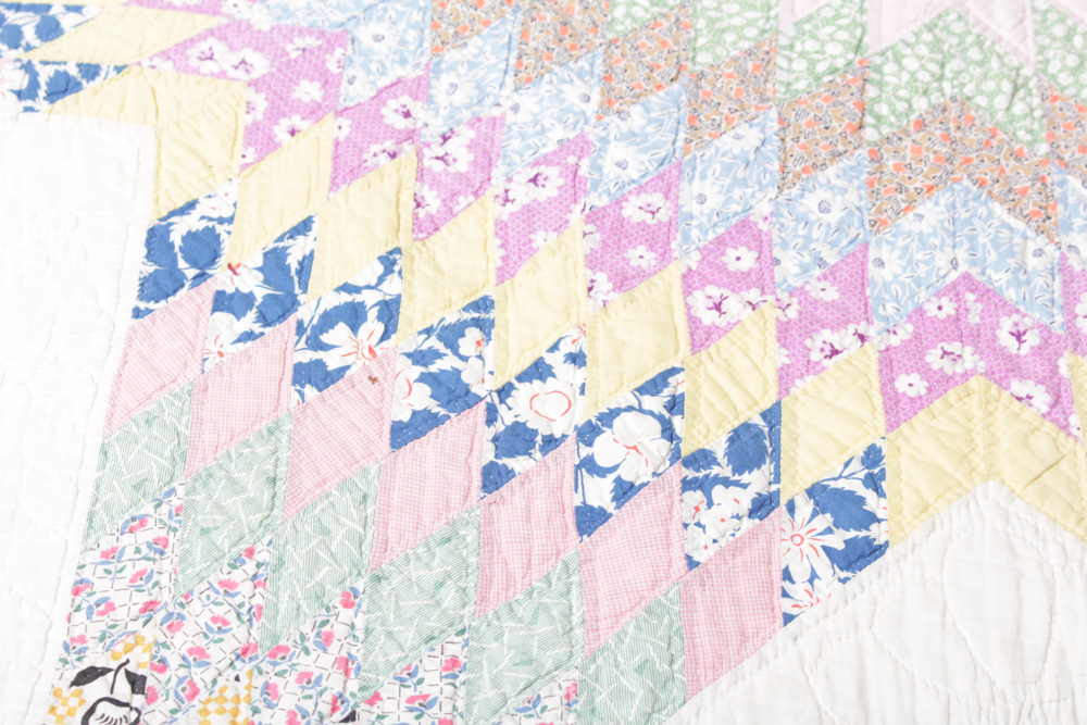 Vintage Hand Quilted Lone Star Quilt