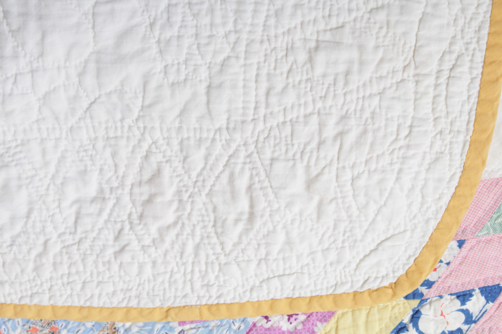 Vintage Hand Quilted Lone Star Quilt