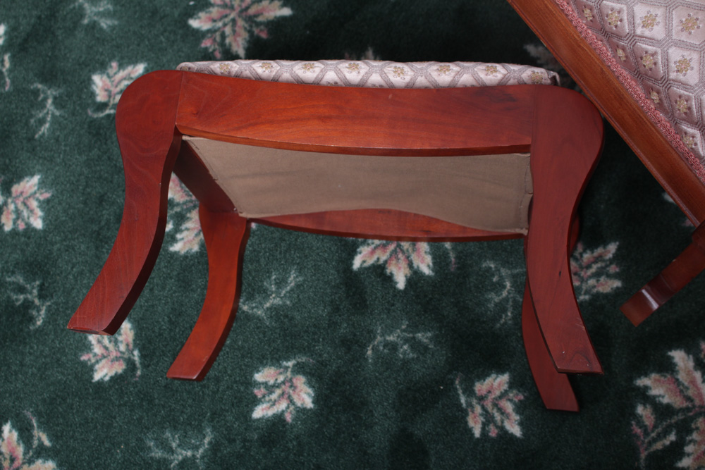 Antique Statesville Chair Co. Rocking Chair and Footstool