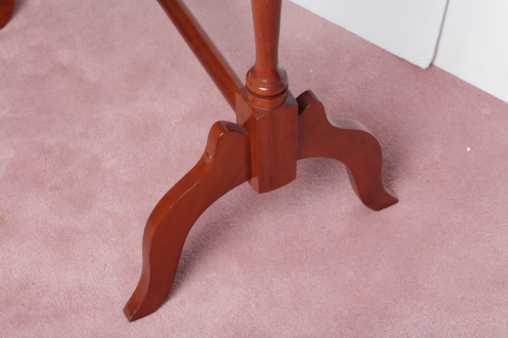 Vintage Handmade Quilt with Colonial Style Quilt Stand