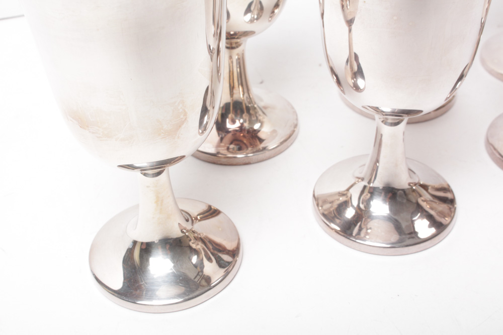 Sheridan Silver Over Copper Goblet Set