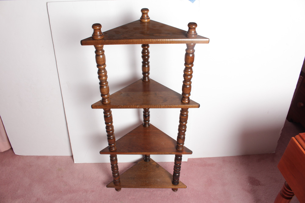 Vintage  Side Table, Storage Table, and Corner Shelf