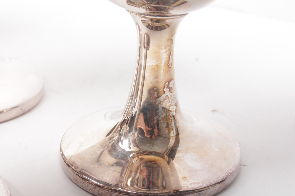 Sheridan Silver Over Copper Goblet Set