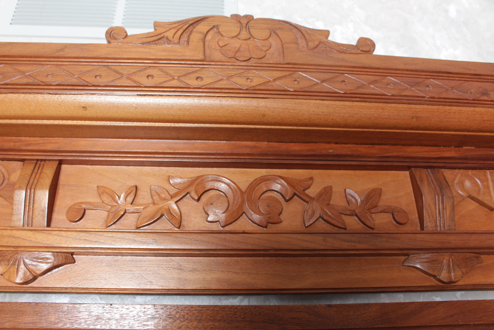 Antique Marble Topped Eastlake Style Dresser with Mirror