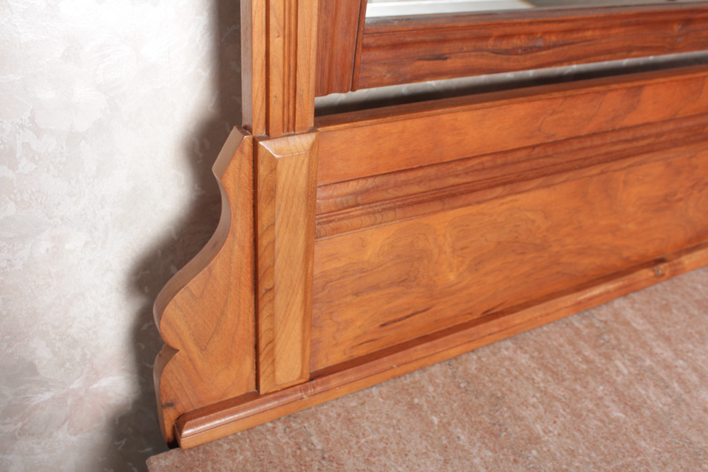 Antique Marble Topped Eastlake Style Dresser with Mirror