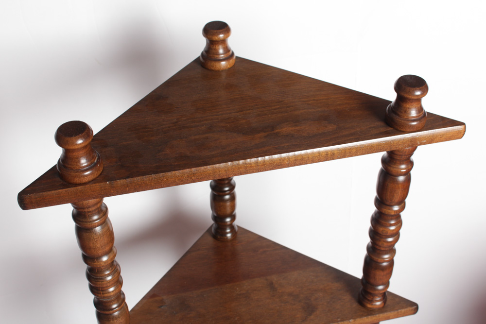 Vintage  Side Table, Storage Table, and Corner Shelf