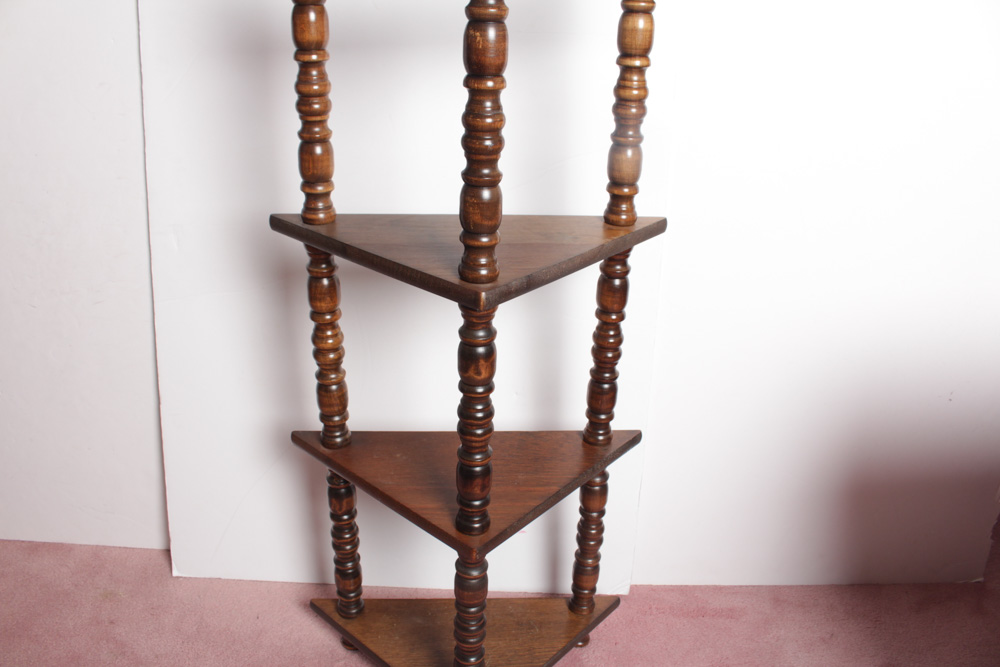 Vintage  Side Table, Storage Table, and Corner Shelf