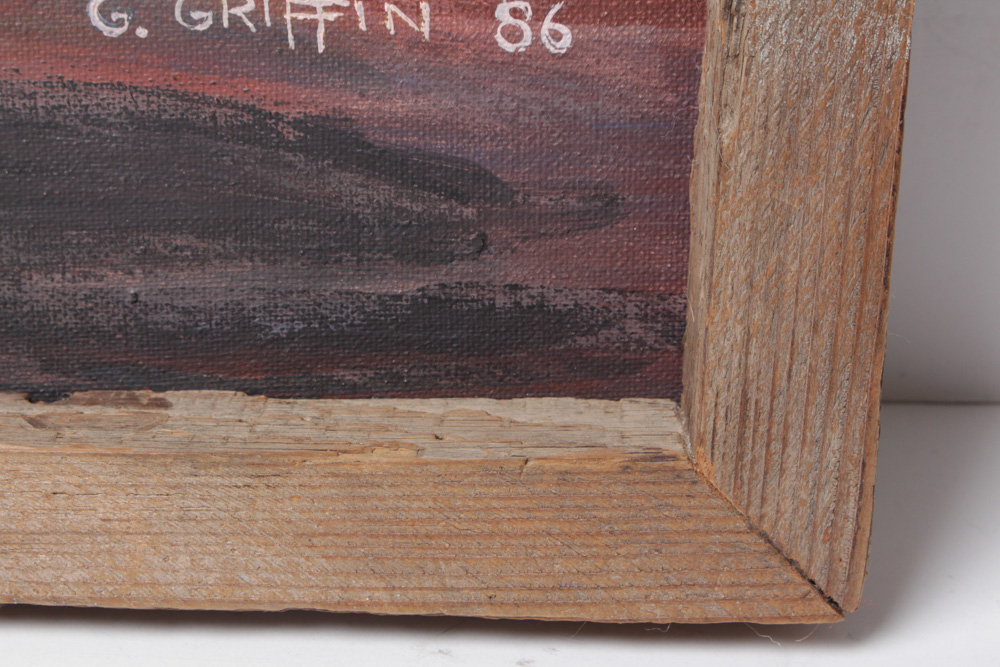 G. Griffin Acrylic Painting of Barn Cats