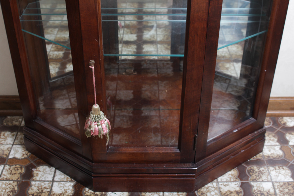 Vintage Display Shelf, Cabinet, and Shoe Shine Box