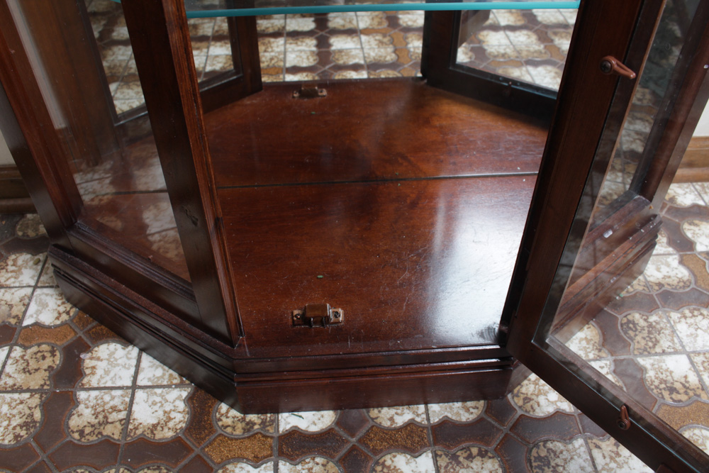 Vintage Display Shelf, Cabinet, and Shoe Shine Box