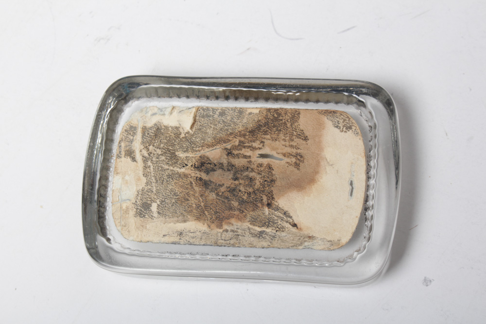 Decorative Glass With Magnifiers, Opera Glasses and Buttons