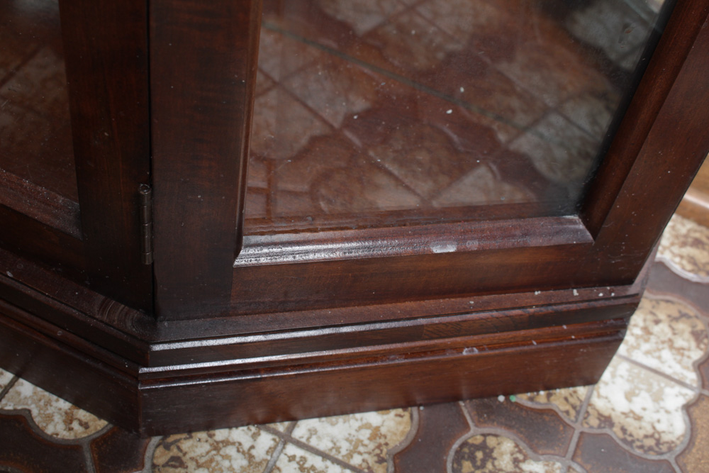 Vintage Display Shelf, Cabinet, and Shoe Shine Box