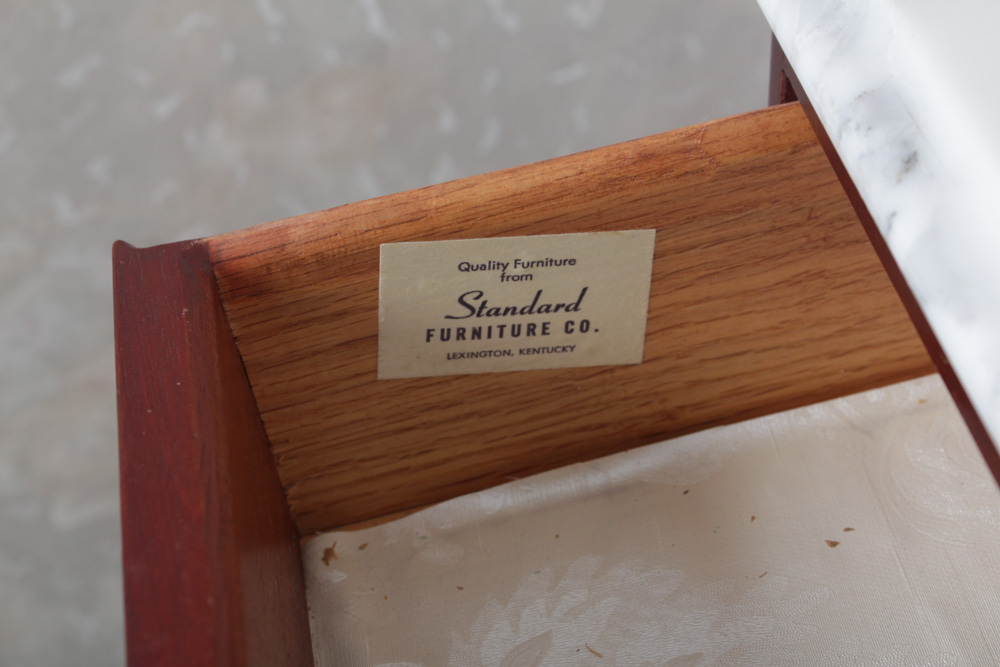 Standard Furniture Co. Marble Topped Table Pair