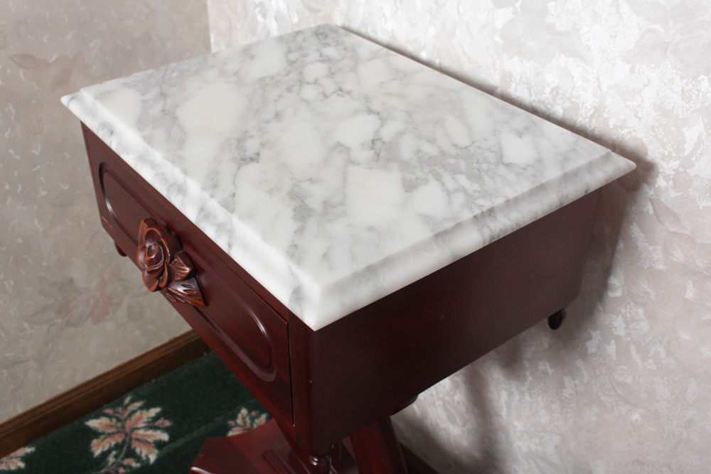 Standard Furniture Co. Marble Topped Table Pair