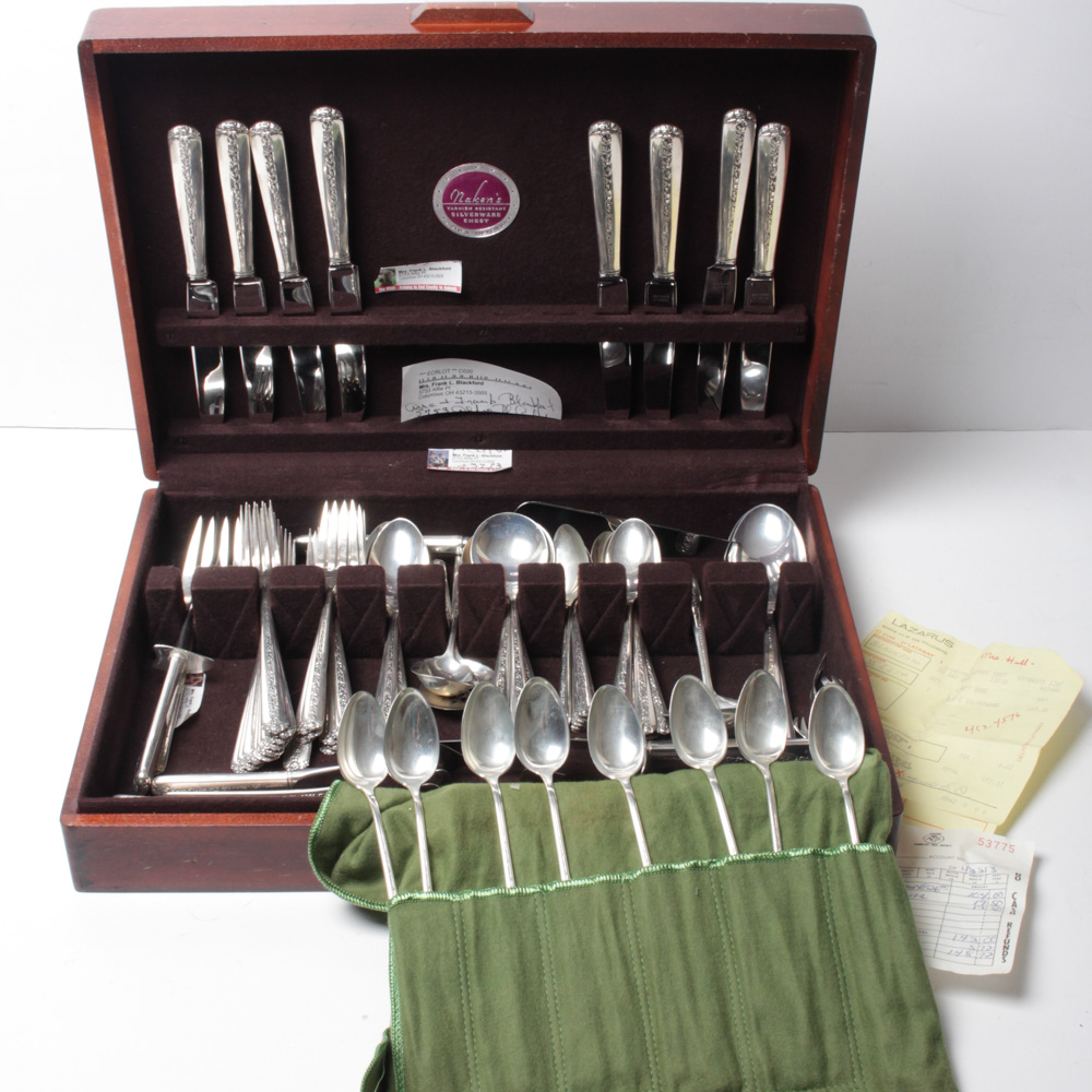 Towle Sterling Silver "Rambling Rose" Silverware Collection
