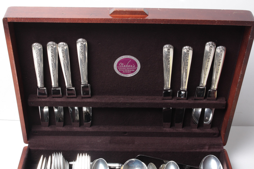 Towle Sterling Silver "Rambling Rose" Silverware Collection
