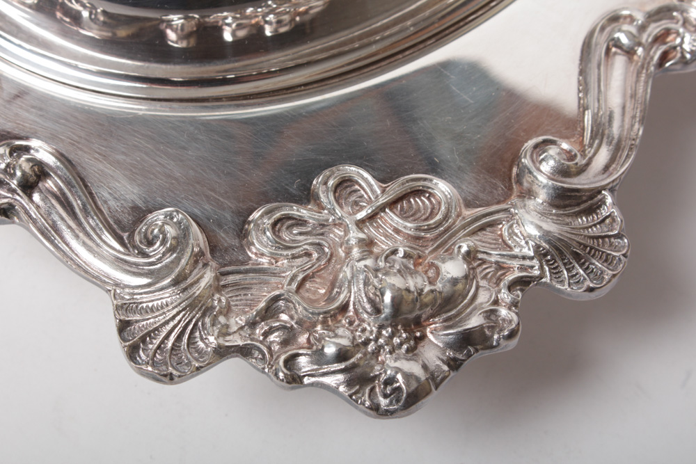 Sheridan Vintage Silver Over Copper Double Covered Vegetable Dish