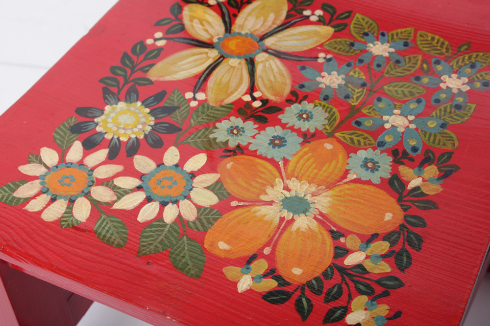 Children's Chair With Music Box and Vintage Marbles