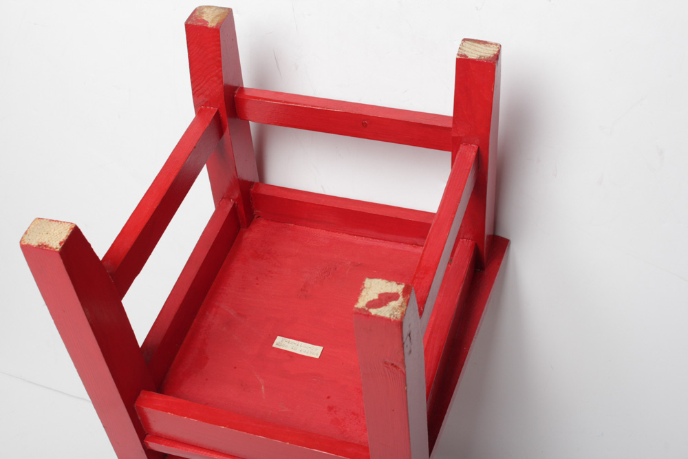 Children's Chair With Music Box and Vintage Marbles