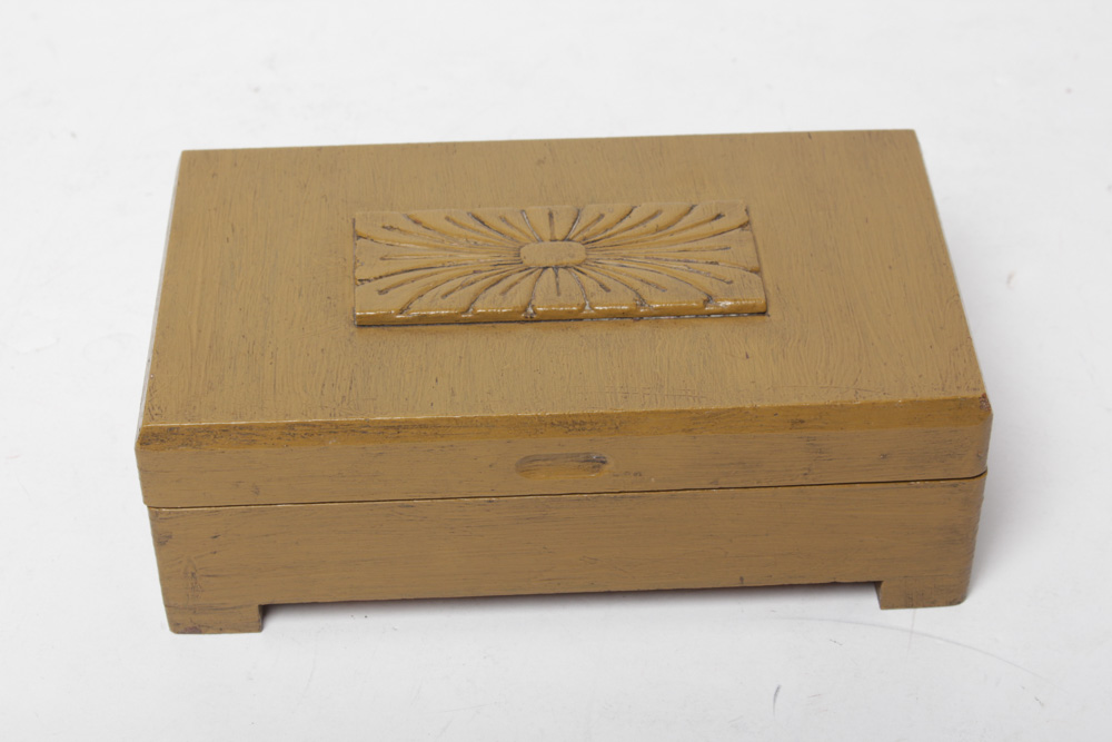 Children's Chair With Music Box and Vintage Marbles