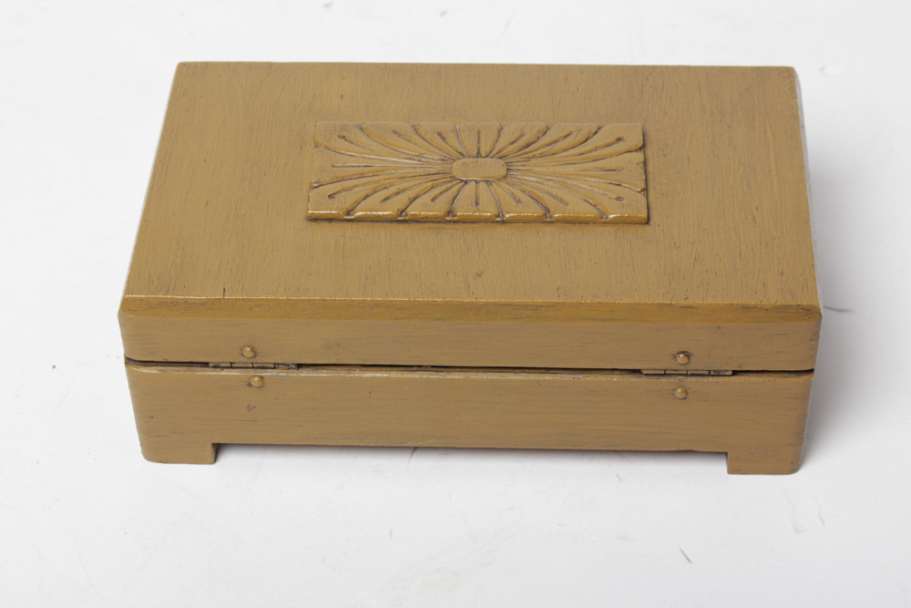 Children's Chair With Music Box and Vintage Marbles