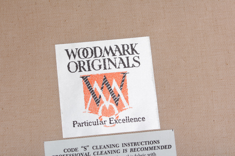 Vintage Woodmark Original Crewel Embroidered Wingback Chair