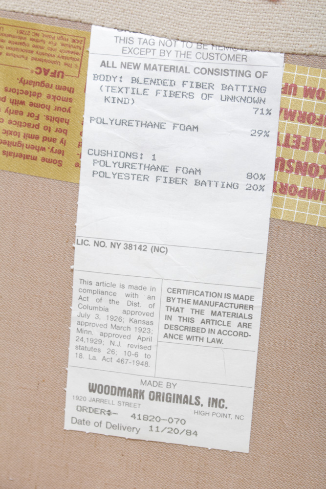 Vintage Woodmark Original Crewel Embroidered Wingback Chair