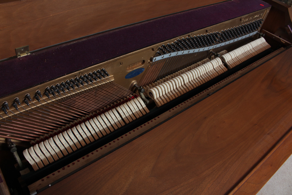 Aerosonic Piano by Baldwin With Vintage Needlepoint Upholstered Bench