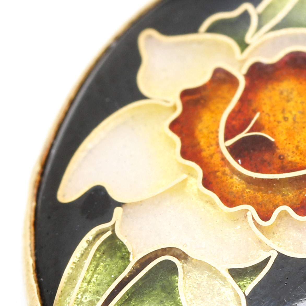 18K Yellow Gold Enamel Pendant