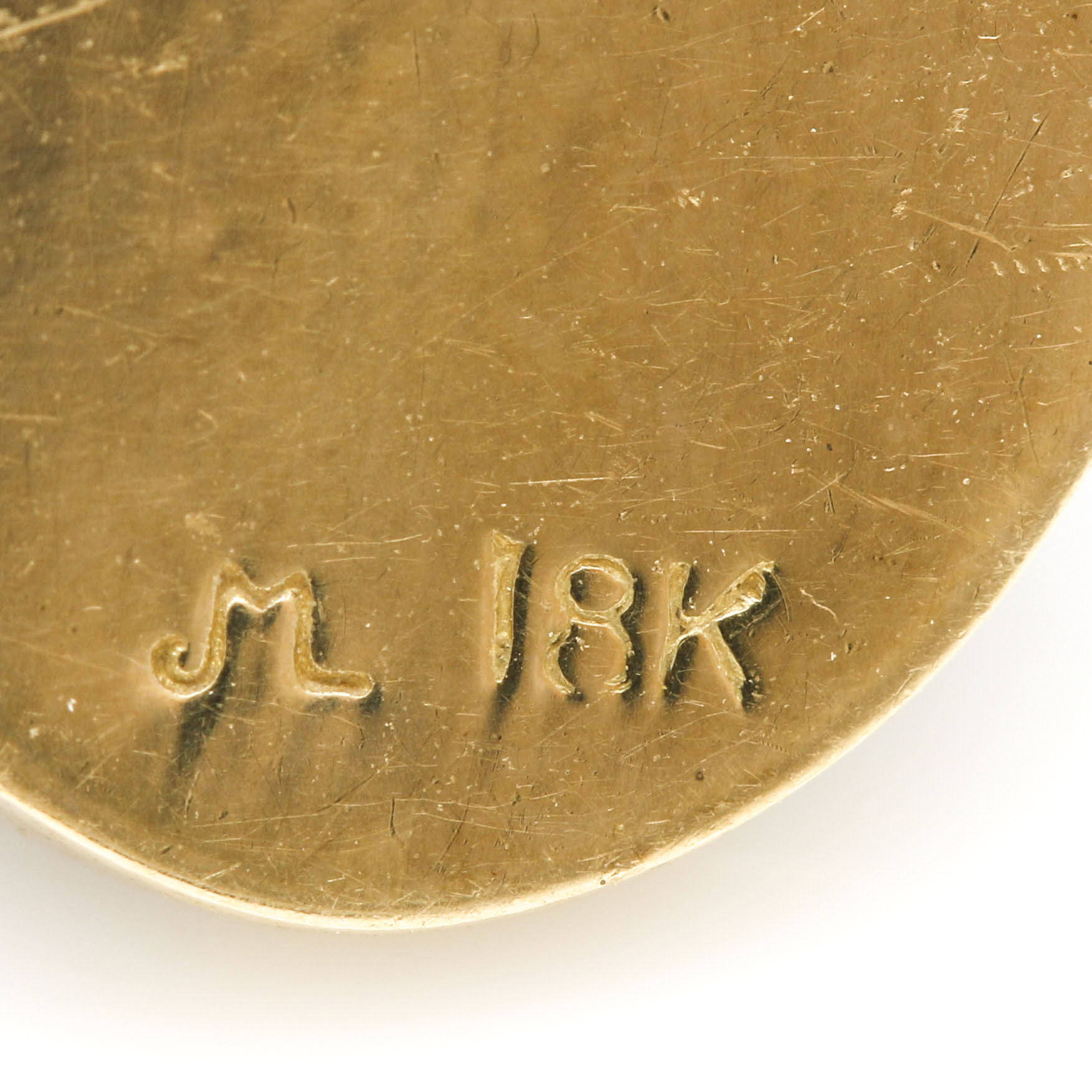 18K Yellow Gold Enamel Pendant