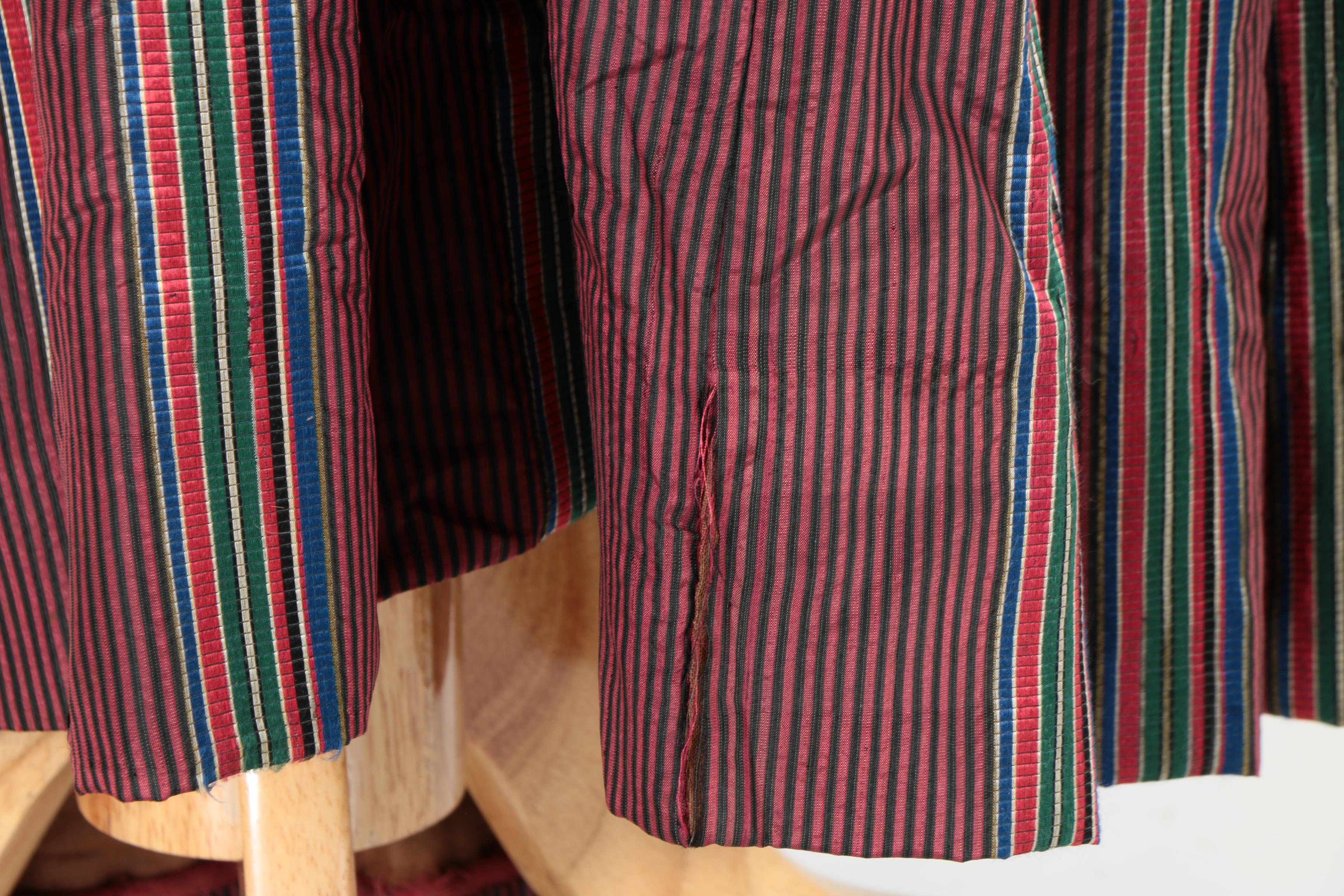 1840s Style Striped Dress