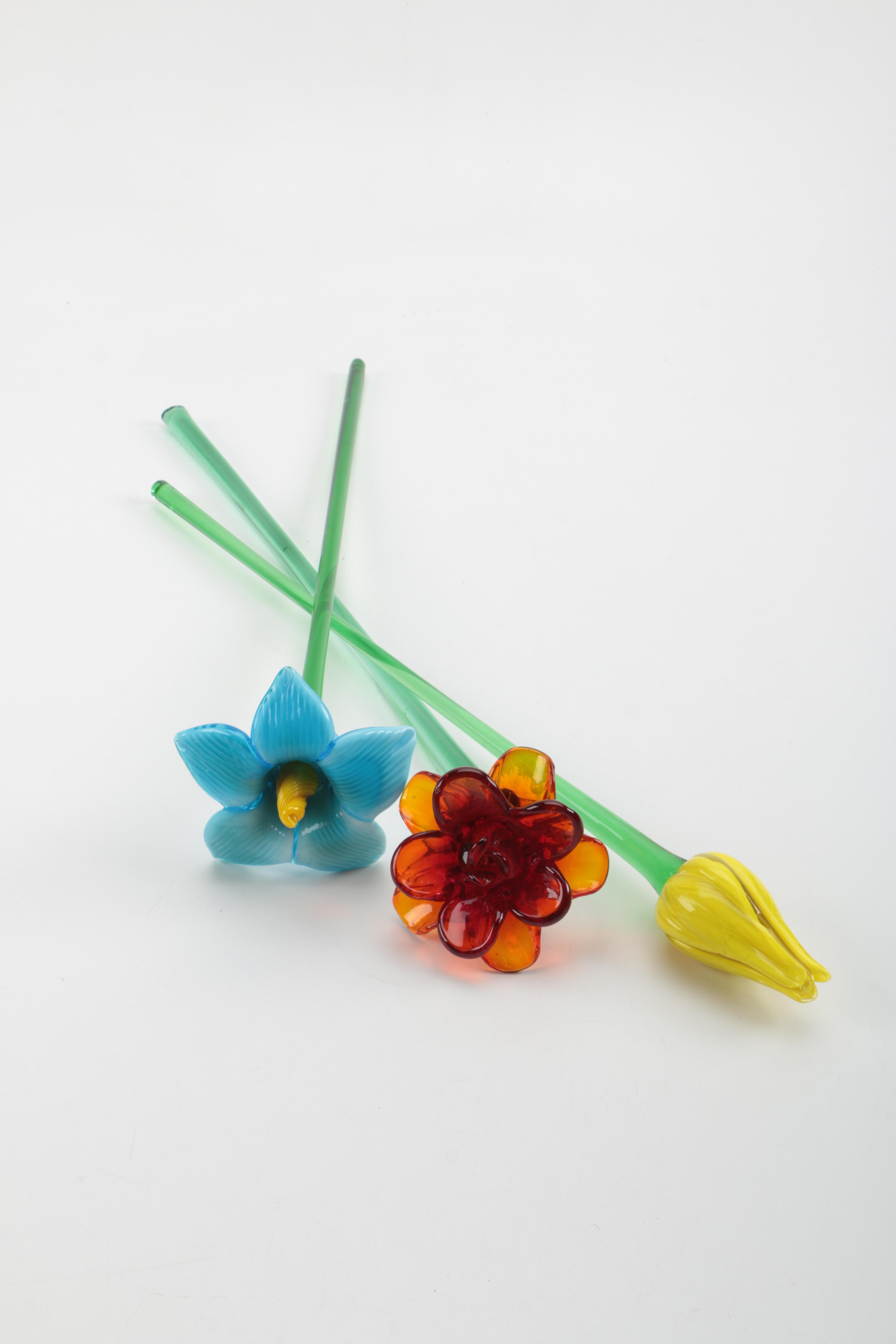 Hand-blown Glass Flowers
