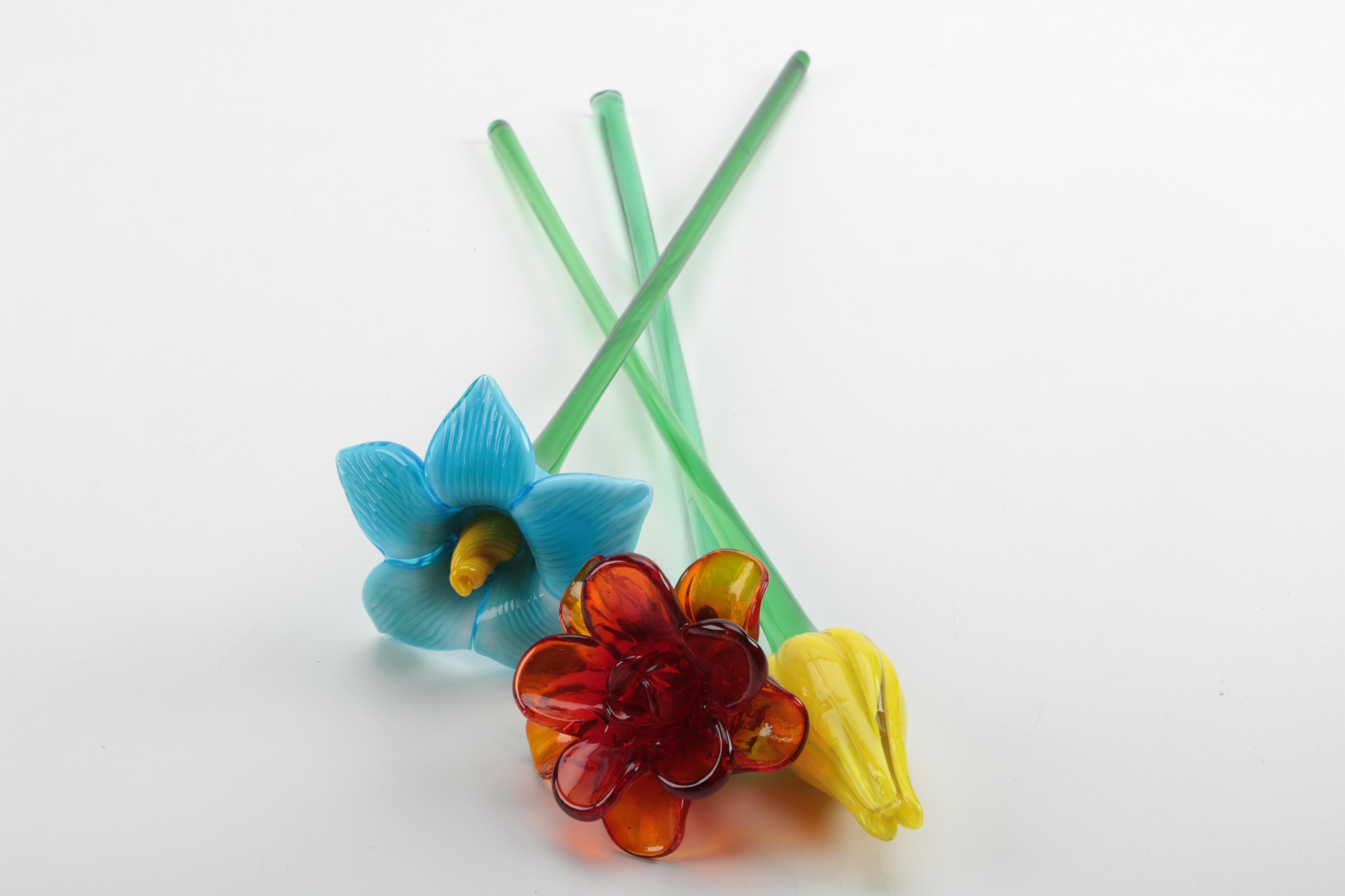Hand-blown Glass Flowers