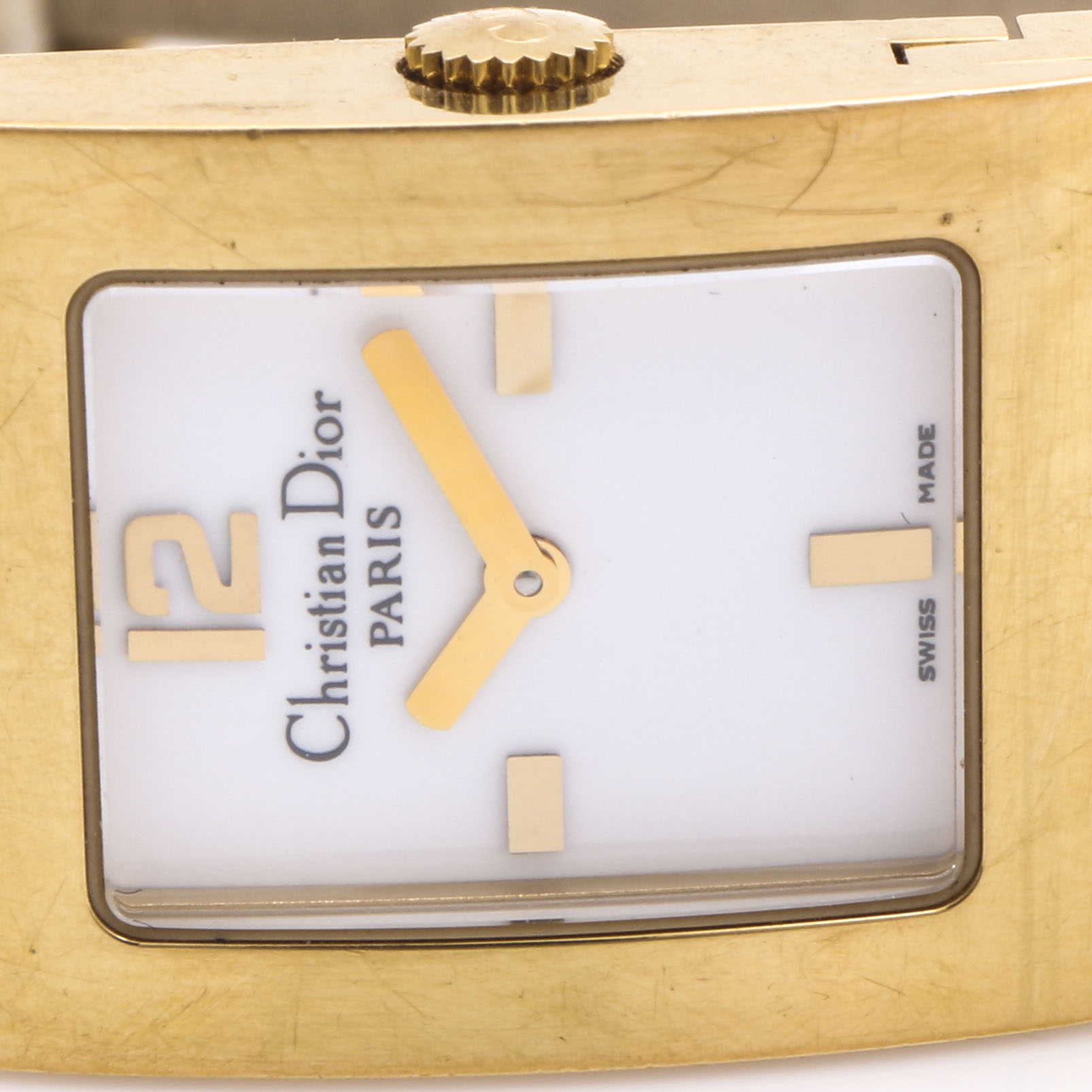 Pair of Christian Dior and Bulova Stainless Steel and Gold Tone Watches